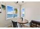 Breakfast nook with bay window offering stunning water views at 110 Driftwood Ln, Largo, FL 33770
