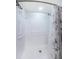 Simple bathroom with shower stall and grab bars at 118 Laurel Tree Way, Brandon, FL 33511