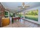 Spacious screened patio overlooking the backyard at 118 Laurel Tree Way, Brandon, FL 33511