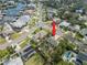 Aerial view showing home's location and neighborhood at 1865 Nebraska Ne Ave, St Petersburg, FL 33703