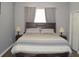 Main bedroom with a king-size bed, and plenty of natural light at 1922 Echo Pond Pl, Wesley Chapel, FL 33543