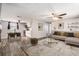 Open concept living room and kitchen with modern features at 3612 Phillips St, Tampa, FL 33619