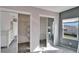 Mirrored closet doors and open shelving at 37622 New Horizons Blvd, Zephyrhills, FL 33541