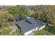 Aerial view of a modern house with a dark gray roof and a large backyard at 513 Hand Ave, Sarasota, FL 34232