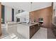 Open concept kitchen with island, high ceilings, and modern finishes at 730 W Alda Ne Way, St Petersburg, FL 33704
