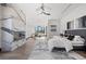 Spacious main bedroom with marble fireplace and sitting area at 730 W Alda Ne Way, St Petersburg, FL 33704