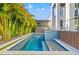 Clean lines and modern design of the pool and spa at 730 W Alda Ne Way, St Petersburg, FL 33704