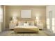 Main bedroom with a stylish bed and nightstands at 11729 71St E Ave, Palmetto, FL 34221