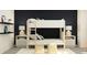 ' bedroom with a white bunk bed and navy blue walls at 11915 Blue Diamond Trl, Parrish, FL 34219