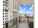 Private balcony offering stunning city views and partial water view at 1208 E Kennedy Blvd # 729, Tampa, FL 33602