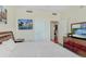 Spacious bedroom with hardwood floor, access to bathroom and city view at 1208 E Kennedy Blvd # 729, Tampa, FL 33602