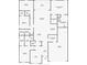 Floor plan showing a large home with multiple bedrooms, a den and 2 car garage at 12312 Bay Estuary Bnd, Riverview, FL 33579