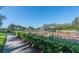 Landscaped community garden with walking path at 15724 Aurora Lake Cir, Wimauma, FL 33598