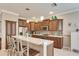 Spacious kitchen with island, stainless steel appliances, and ample cabinetry at 205 Silver Falls Dr, Apollo Beach, FL 33572