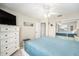 Spacious bedroom with a queen bed and direct ocean views at 2406 Gulf Blvd # 204, Indian Rocks Beach, FL 33785