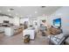 Modern kitchen with stainless steel appliances and an island at 32443 Osprey Peak Way, San Antonio, FL 33576