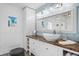 Modern bathroom with a large vanity, vessel sink, and stylish lighting at 538 25Th Se Ave, St Petersburg, FL 33705