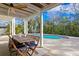Outdoor patio with pool, dining table, and lush landscaping at 538 25Th Se Ave, St Petersburg, FL 33705