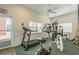 Enjoy fitness with a treadmill and exercise bike in this well-lit gym with windows and a ceiling fan at 5575 Gulf Blvd # 425, St Pete Beach, FL 33706