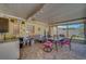 Spacious screened patio with table and chairs at 783 Placido Ne Way, St Petersburg, FL 33704