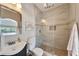 Clean bathroom with a walk-in shower, toilet, and vanity at 1024 Sonata Ln, Apollo Beach, FL 33572