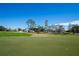 View of a lush green golf course at 11440 Baronwood Ct, Hudson, FL 34667
