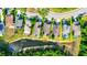 Aerial view showcasing home's location in a residential community at 12211 Oak Ramble Dr, Spring Hill, FL 34610