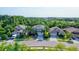 Aerial view of a residential neighborhood with houses and lush greenery at 12211 Oak Ramble Dr, Spring Hill, FL 34610