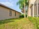 Landscaped backyard with lush greenery at 12211 Oak Ramble Dr, Spring Hill, FL 34610
