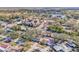 High-angle view of a house and neighborhood near a lake at 13214 Moran Dr, Tampa, FL 33618