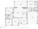 One-story floor plan with 3 bedrooms, 2 bathrooms, and a garage at 13214 Moran Dr, Tampa, FL 33618
