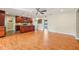 Kitchen features dark wood cabinets and an island at 13214 Moran Dr, Tampa, FL 33618