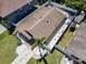Aerial view of the house, showcasing the backyard and landscaping at 1742 Mississippi Ne Ave, St Petersburg, FL 33703