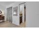 En-suite bathroom with dark vanity and mosaic tile shower at 1742 Mississippi Ne Ave, St Petersburg, FL 33703