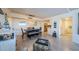 Dining area with a table and bench seating, adjacent to kitchen at 2700 Bayshore Blvd # 11302, Dunedin, FL 34698