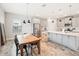 Open concept kitchen with island, stainless steel appliances, and light gray cabinets at 4062 Cadence Loop, Land O Lakes, FL 34638