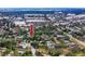 Aerial view showcasing the home's location near shopping centers and the coast at 6226 Hampton N Ct, St Petersburg, FL 33710