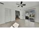 Bedroom with access to kitchen and backyard at 9608 Richwood Ln, Port Richey, FL 34668