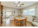 Spacious dining room with a view of the living room at 102 Stafford Dr, Palm Harbor, FL 34684