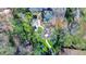 Aerial view showcasing the home's layout and backyard amenities at 105 Locust Dr, Brandon, FL 33511