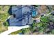 Aerial view showing home, pool, and expansive backyard at 105 Locust Dr, Brandon, FL 33511