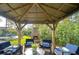 Relaxing gazebo with fireplace and comfortable seating at 105 Locust Dr, Brandon, FL 33511