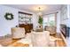 Cozy living room with hardwood floors and stylish furniture at 105 Locust Dr, Brandon, FL 33511