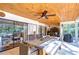 Covered patio with dining table and built-in bar at 105 Locust Dr, Brandon, FL 33511