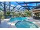 Enclosed pool and spa with covered patio at 105 Locust Dr, Brandon, FL 33511