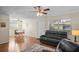 Small dining area with table and chairs, adjacent to living room at 1320 Moreland Dr # 20, Clearwater, FL 33764