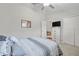 Bedroom with bed and closet at 13987 Weddington Ter, Hudson, FL 34669