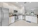 Modern kitchen with stainless steel appliances and granite countertops at 13987 Weddington Ter, Hudson, FL 34669