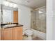 Clean bathroom with tub and shower at 17940 Gulf Blvd # 15C, Redington Shores, FL 33708