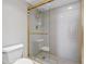 Shower stall with glass enclosure and tiled walls at 17940 Gulf Blvd # 15C, Redington Shores, FL 33708